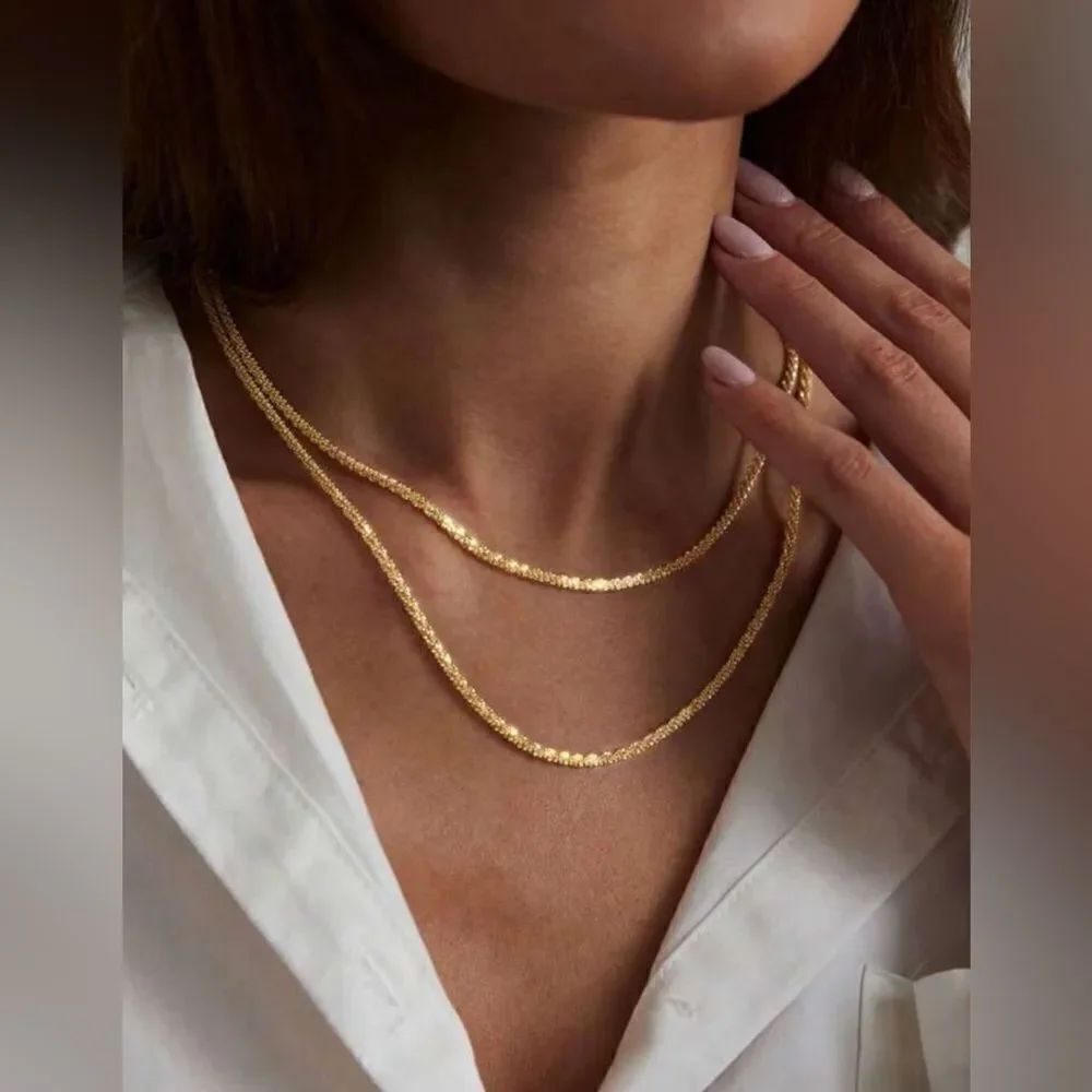 Gold chain necklace N1028